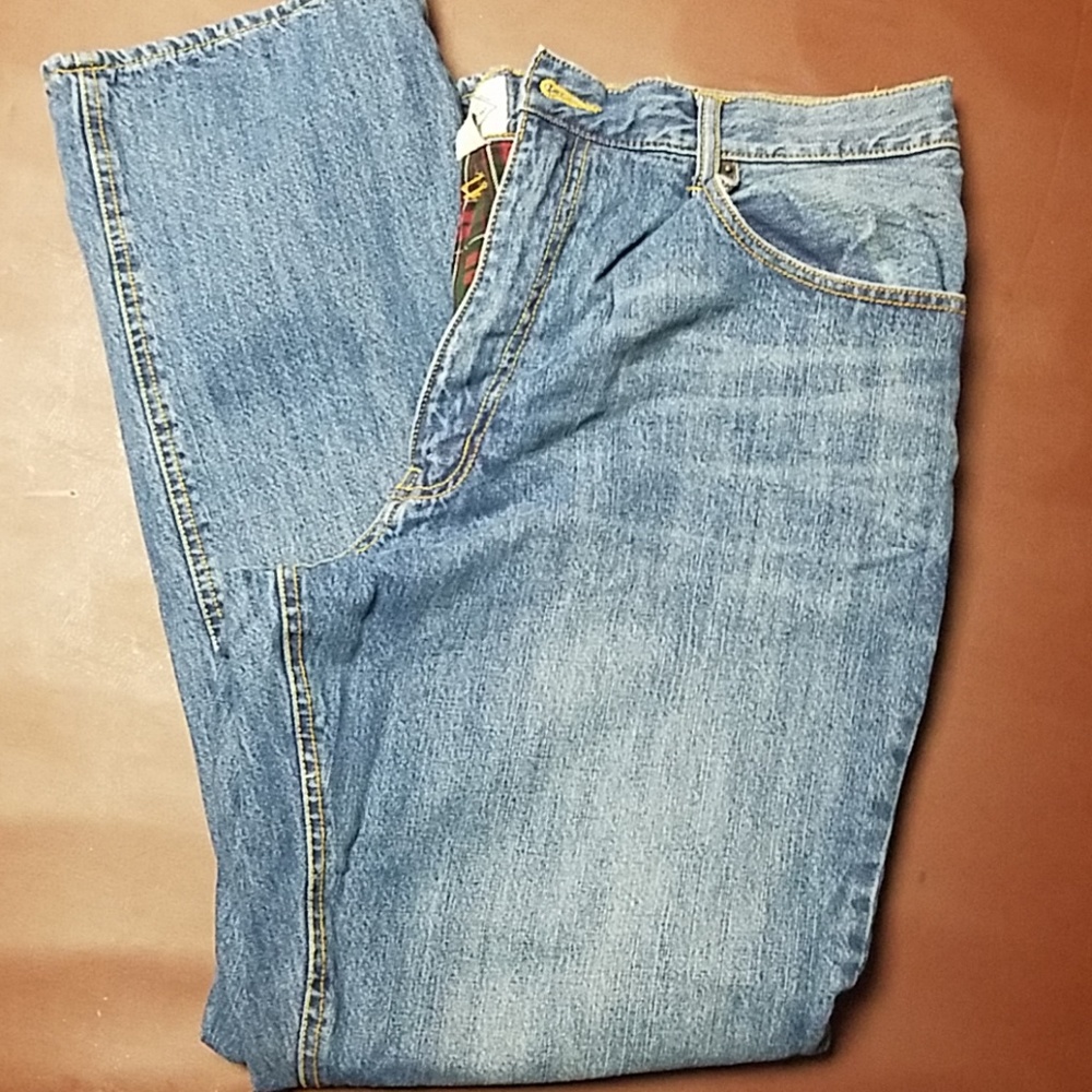 St. John's Bay flannel-lined jeans.